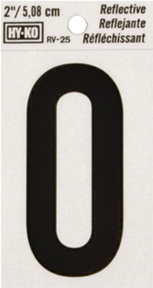 NUMBER HOUSE 0 2IN REFL BLK-25325