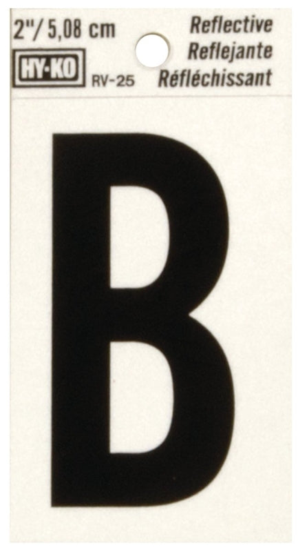 LETTER HOUSE B 2IN REFL BLK-25325