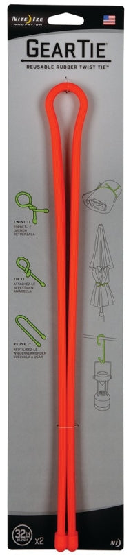 TIE TWIST RUBBER 32IN ORG 2PK-35355
