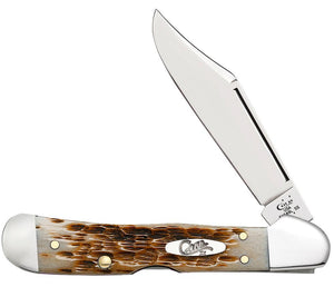 00133 (1) AMBER BONE PEACH SEED JIG MINI COPPERLOCK, SS